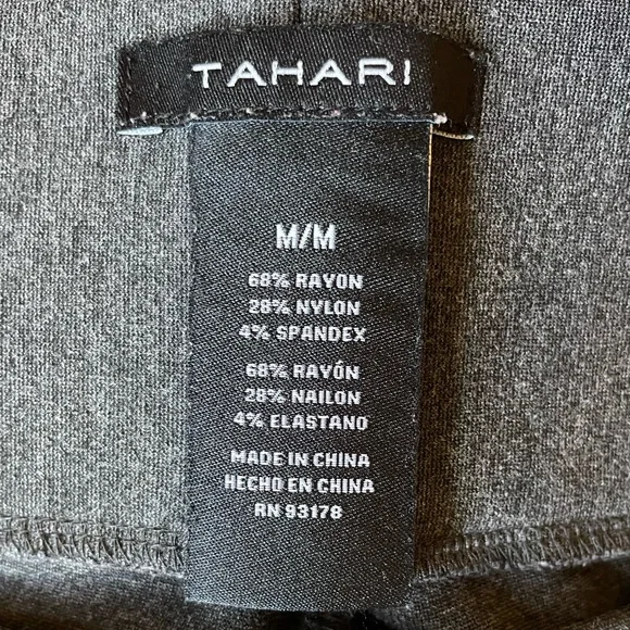 Tahari Leggings Heather Gray Charcoal Pants Women’s Medium - Picture 5 of 6